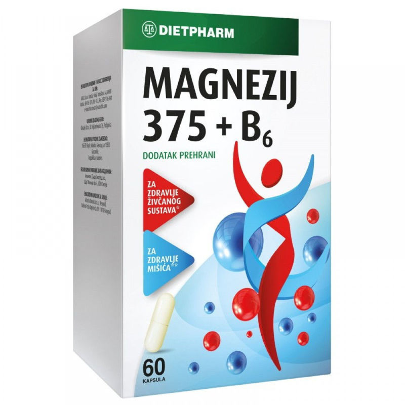 Picture of MAGNEZIJ 375+ B6 60 KAPSULA