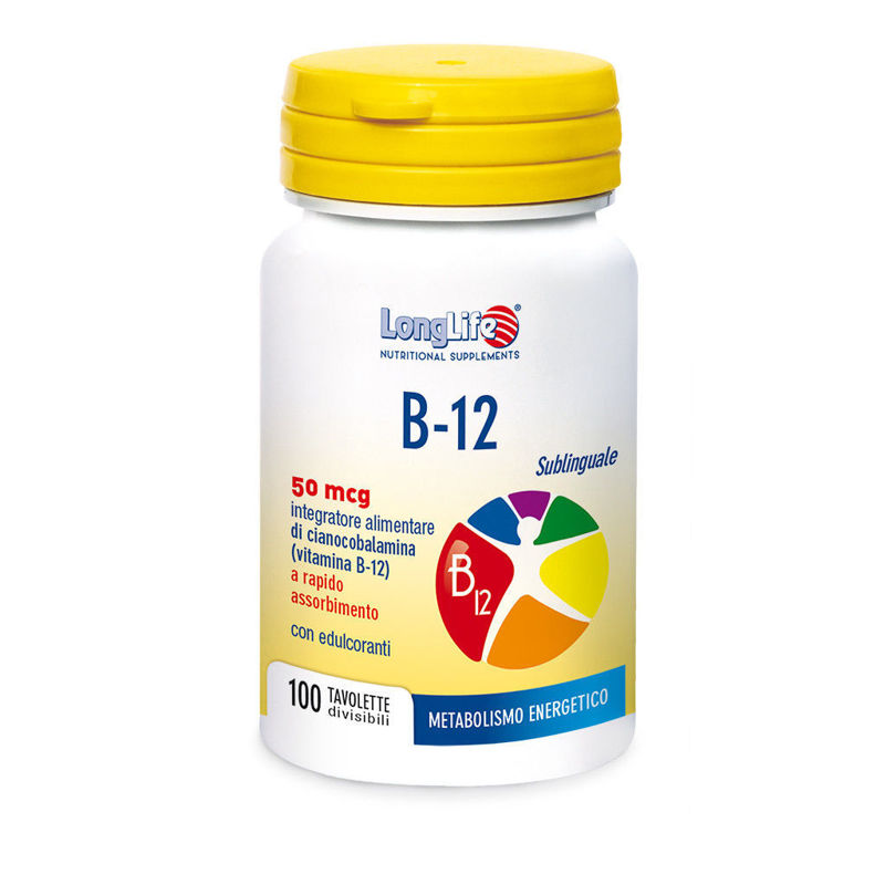 Picture of LongLife B12 SUBLINGVALNE TABLETE 100X50 MCG