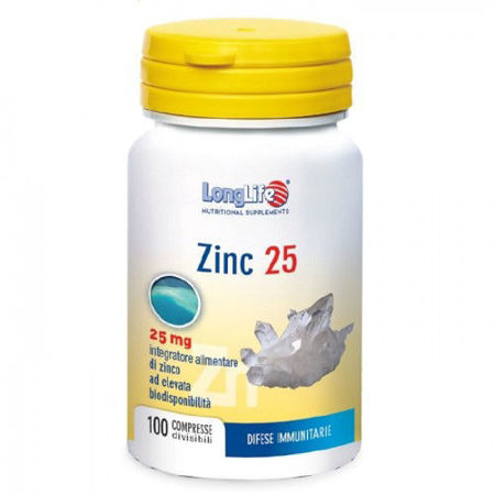 Picture of LongLife ZINC TABLETE 100X25 MG