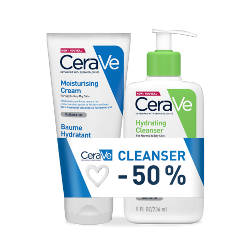 Picture of CeraVe PROMO paket hidratantna krema 177ml +hidratantna emulzija za čišćenje lica 236 ml