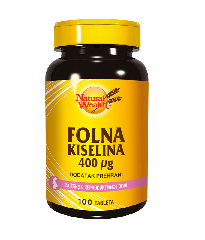 Picture of NATURAL WEALTH FOLNA KISELINA 400MCG , 100 TABLETA