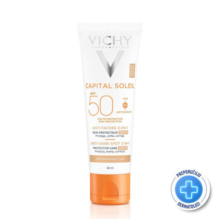 Picture of VICHY CAPITAL SOLEIL SPF-50 KREMA PROTIV TAMNIH MRLJA 50ML