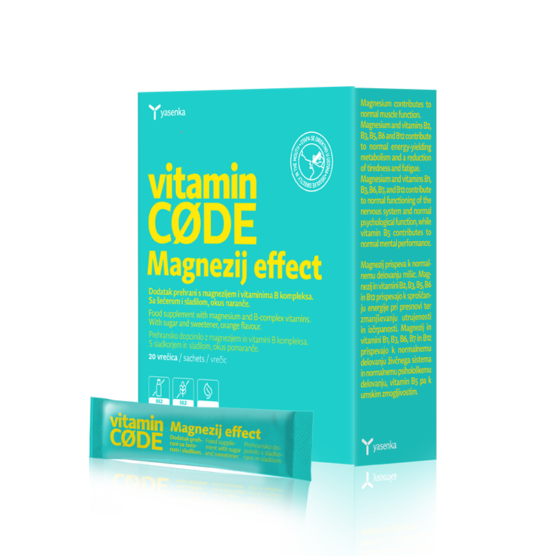 Picture of YASENKA VITAMIN CODE MAGNEZIJ EFFECT 20 VREĆICA